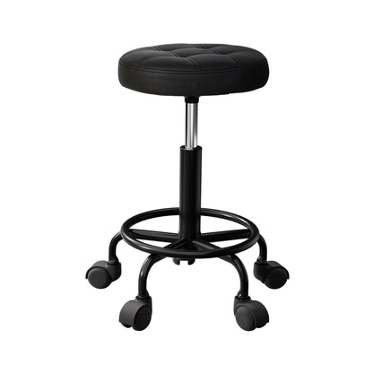 Artiss Black Round Swivel Salon Stool