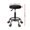 Artiss Black Round Swivel Salon Stool - SuperSaverAU - view 2