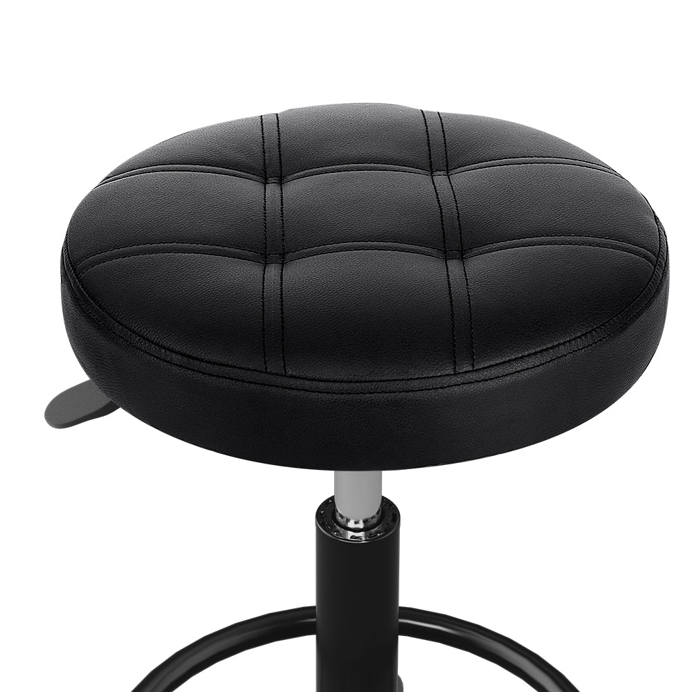 Artiss Black Round Swivel Salon Stool