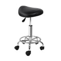 Artiss Salon Stool Saddle Swivel Chair Black - SuperSaverAU - view 1