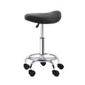 Artiss Salon Stool Saddle Swivel Chair Black - SuperSaverAU - view 3