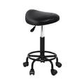Artiss Salon Stool Swivel Chair with Saddle Seat & Adjustable Height - Black - SuperSaverAU - view 1