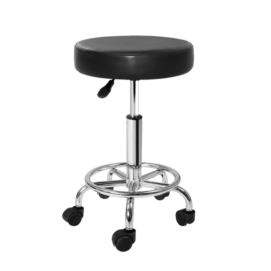 Artiss Salon Stool Round Swivel Chair Black - SuperSaverAU - view 1