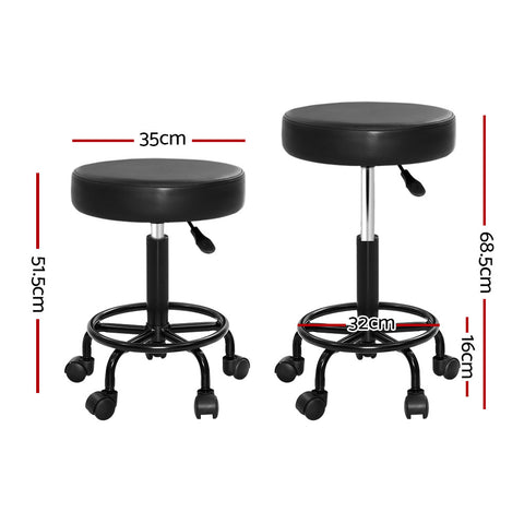 Artiss Salon Stool Round Swivel Chair - SuperSaverAU - view 2