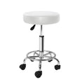 Artiss Salon Stool Round Swivel Chair White - SuperSaverAU - view 1