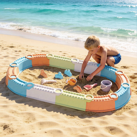 Keezi Kids Sandpit Set Beach Toys Sand Box Outdoor Backyard Play Area - SuperSaverAU - view 1
