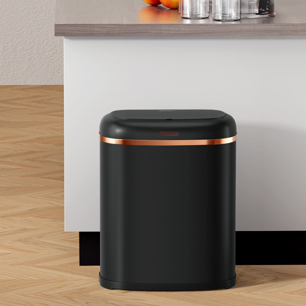 Devanti Motion Sensor Bin 38L with Soft Close Lid - Black