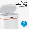 Devanti Motion Sensor Bin 38L with Soft Close Lid - White