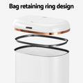 Devanti Motion Sensor Bin 38L with Soft Close Lid - White