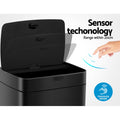 Devanti 45L Motion Sensor Bin - Hands-Free, Black, Fingerprint-Resistant Steel - SuperSaverAU - view 4