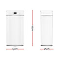 Devanti 45L Motion Sensor Bin - Hands-Free, Fingerprint-Resistant, White - SuperSaverAU - view 2