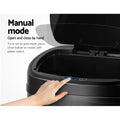 Devanti 58L Motion Sensor Rubbish Bin - Black, Hands-Free, Fingerprint-Resistant - SuperSaverAU - view 3