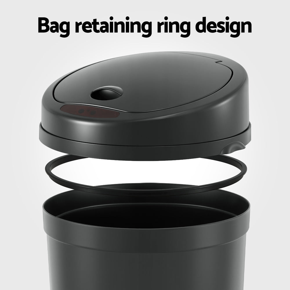 Devanti 9L Motion Sensor Rubbish Bin – Black
