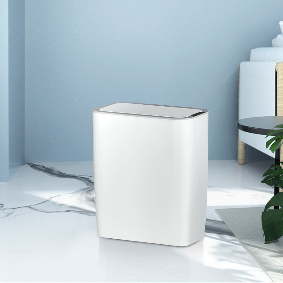 Devanti 9L Sensor Bin - Hands-Free, Odour Lock, Waterproof, White - SuperSaverAU - view 1