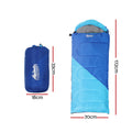 Weisshorn Children's Thermal Sleeping Bag 172cm - Water-Resistant, Lightweight, Blue - SuperSaverAU - view 2