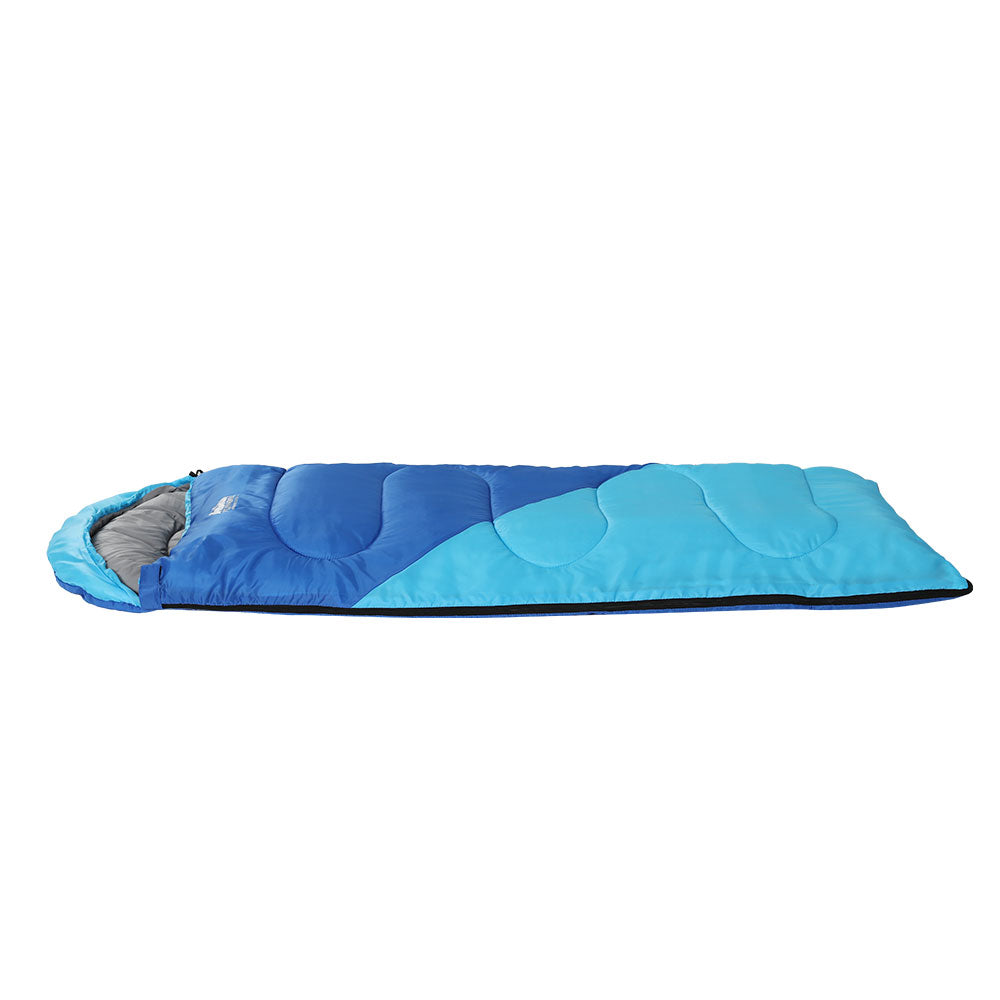 Weisshorn Children's Thermal Sleeping Bag 172cm - Water-Resistant, Lightweight, Blue