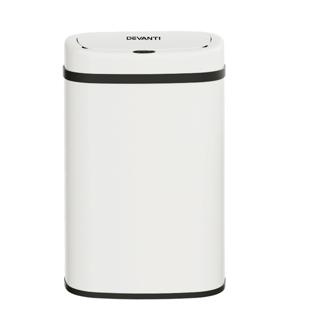 Devanti Motion Sensor Bin 50L - Hands-Free, Odour-Free, Noise-Free, White - SuperSaverAU - view 8