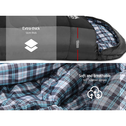 Weisshorn Sleeping Bag Single -20°C Waterproof, Compact, 2.7kg, 208cm x 82cm