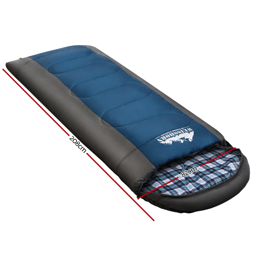 Weisshorn Sleeping Bag Single -20°C Waterproof, Compact, 2.7kg, 208cm x 82cm