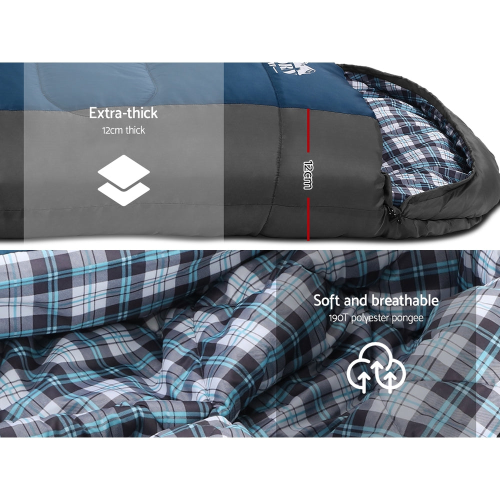 Weisshorn Sleeping Bag Single -20°C Waterproof, Compact, 2.7kg, 208cm x 82cm