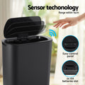 Devanti Automatic Trash Bin – Black 21L with Motion Sensor Lid