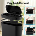 Devanti Automatic Trash Bin – Black 21L with Motion Sensor Lid