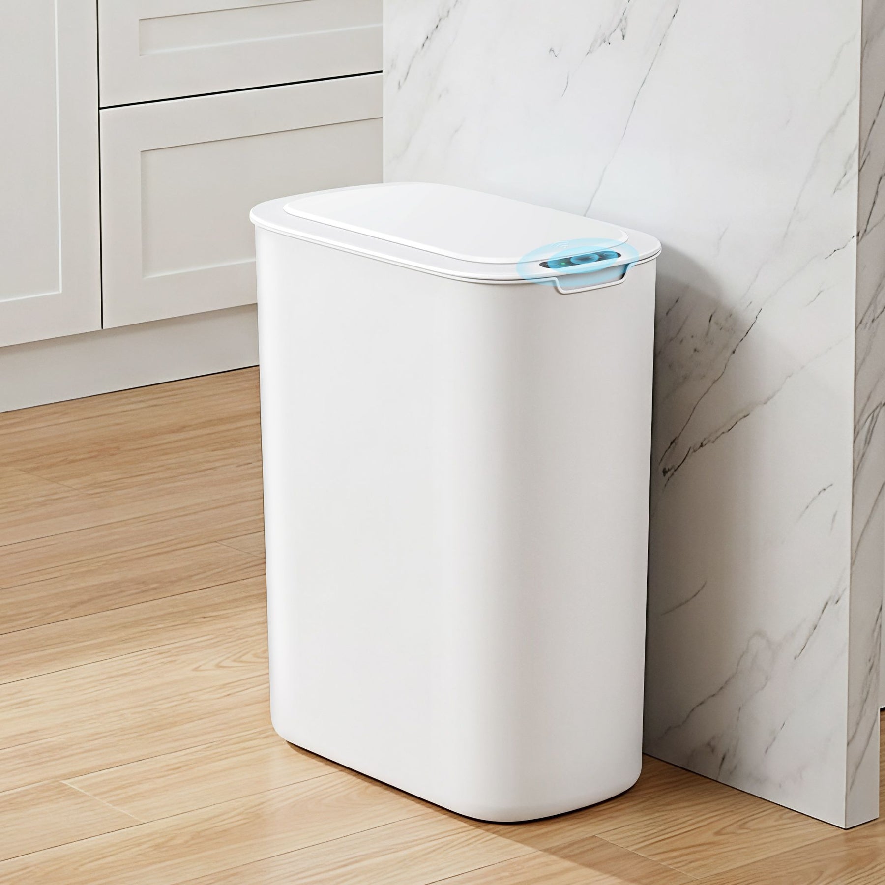 Devanti Automatic Trash Bin – White 21L with Motion Sensor Lid