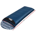 Weisshorn Sleeping Bag Single 0°C Compact Lightweight Waterproof 205cm x 75cm - SuperSaverAU - view 2