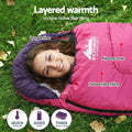 Weisshorn Single Thermal Sleeping Bag - Pink, 213cm
