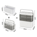 Artiss 5 Tier Portable Storage Box Detachable with Handles Plastic Clear - SuperSaverAU - view 2