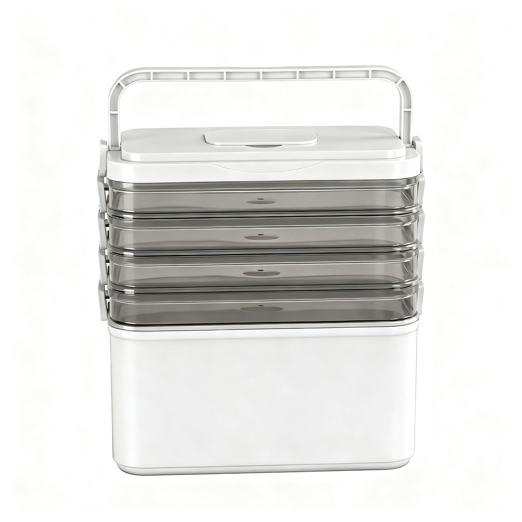 Artiss 5 Tier Portable Storage Box Detachable with Handles Plastic Clear - SuperSaverAU - view 3
