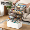 Artiss 5 Tier Portable Storage Box Detachable with Handles Plastic Clear - SuperSaverAU - view 4