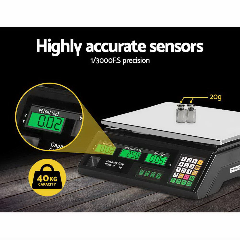 Emajin 40kg Digital Counting Scale - Rechargeable, 1g Increment, Large LCD - SuperSaverAU - view 4