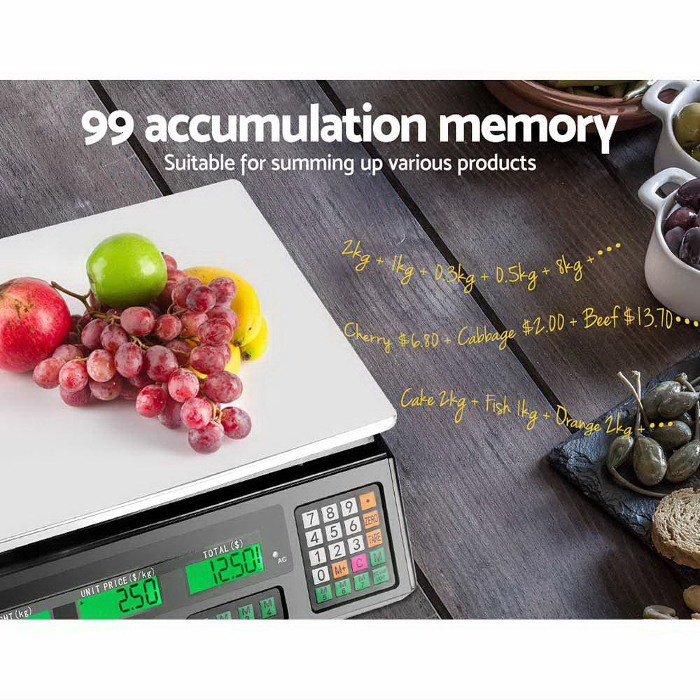 Emajin 40kg Digital Counting Scale - Rechargeable, 1g Increment, Large LCD
