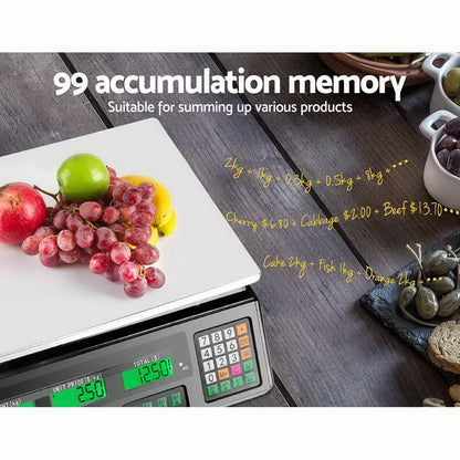 Emajin 40kg Digital Counting Scale - Rechargeable, 1g Increment, Large LCD