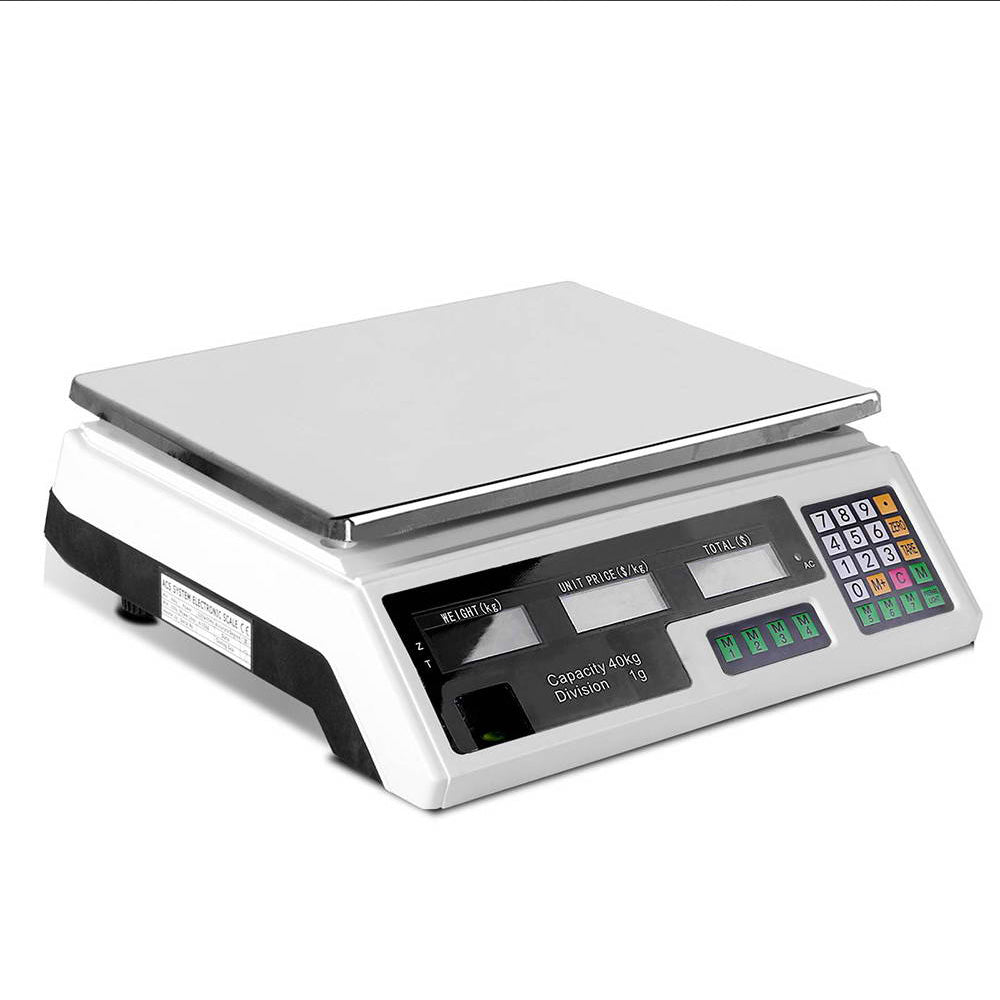 Emajin 40kg Digital Scale with Large LCD, Waterproof Keyboard, Rechargeable Battery - SuperSaverAU - view 1