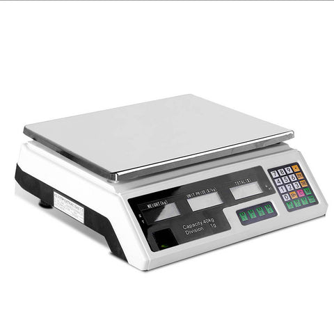 Emajin 40kg Digital Scale with Large LCD, Waterproof Keyboard, Rechargeable Battery - SuperSaverAU - view 1