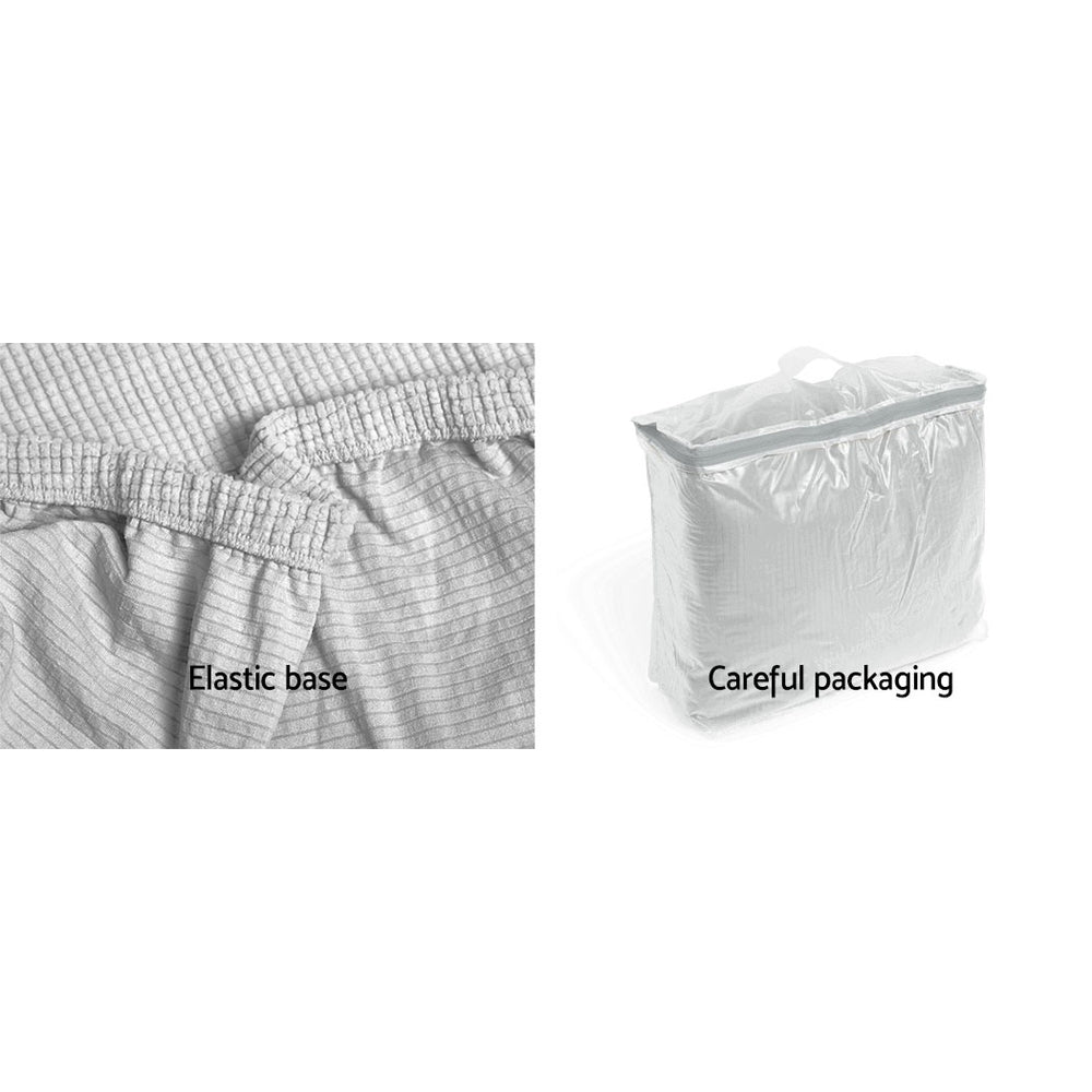 Artiss Sofa Cover Couch Covers 3 Seater High Stretch Grey - SuperSaverAU - view 4