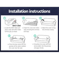 Artiss Sofa Cover Couch Covers 3 Seater High Stretch Grey - SuperSaverAU - view 5
