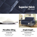 Artiss Sofa Cover Couch Covers 3 Seater Quilted Dark Grey - SuperSaverAU - view 4