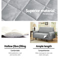 Artiss Sofa Cover Couch Covers 3 Seater Quilted Grey - SuperSaverAU - view 4
