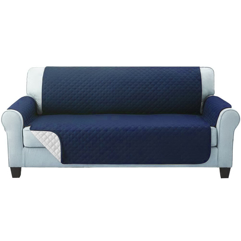 Artiss Sofa Cover Couch Covers 3 Seater Quilted Navy - SuperSaverAU - view 3