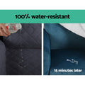 Artiss 3-Seater Sofa Cover 100% Water Resistant Dark Grey, Diamond-Quilted Design - SuperSaverAU - view 4