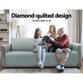 Artiss 3 Seater Sofa Cover 100% Water Resistant Grey with Diamond-Quilted Design - SuperSaverAU - view 4
