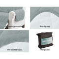 Artiss 3 Seater Sofa Cover 100% Water Resistant Grey with Diamond-Quilted Design - SuperSaverAU - view 6