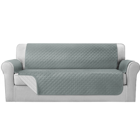 Artiss 4-Seater Water Resistant Sofa Cover - Grey with Diamond Design