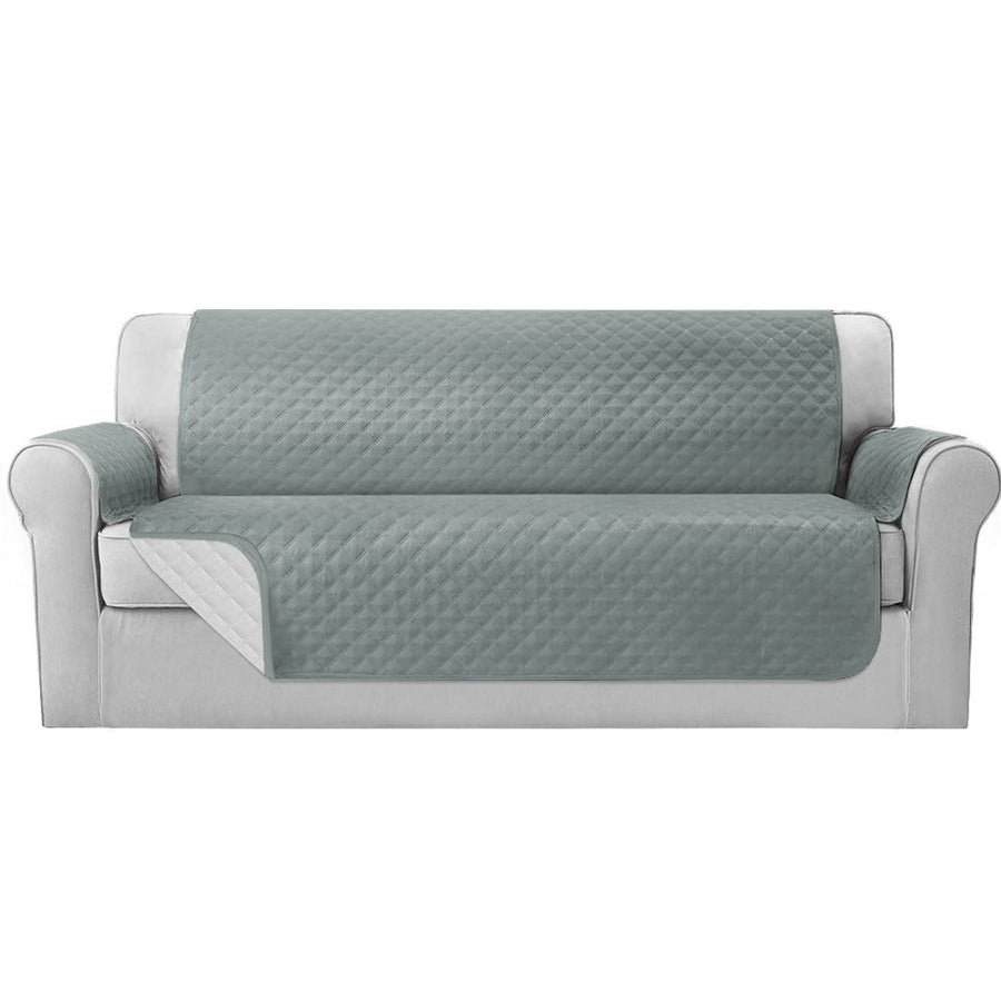 Artiss 4-Seater Water Resistant Sofa Cover - Grey with Diamond Design - SuperSaverAU - view 1