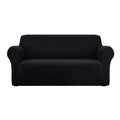 Artiss Sofa Cover Couch Covers 3 Seater Stretch Black - SuperSaverAU - view 1