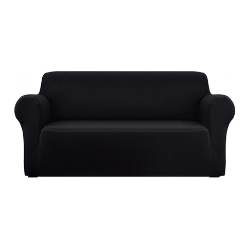 Artiss Sofa Cover Couch Covers 3 Seater Stretch Black - SuperSaverAU - view 1