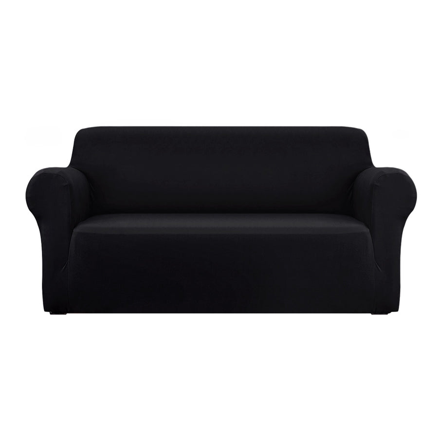 Artiss Sofa Cover Couch Covers 3 Seater Stretch Black - SuperSaverAU - view 1